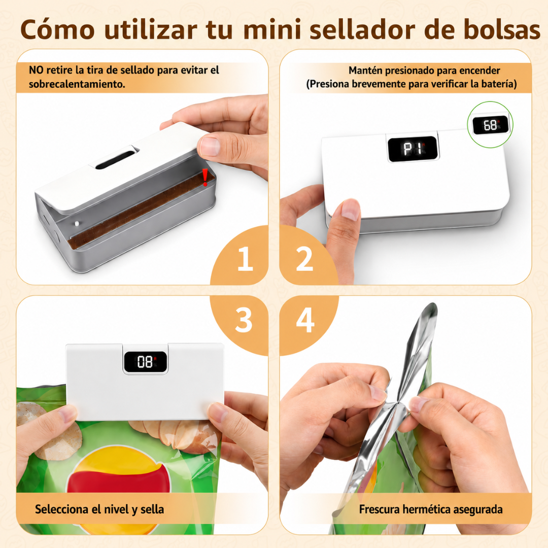 Sellador Térmico Portátil para Bolsas