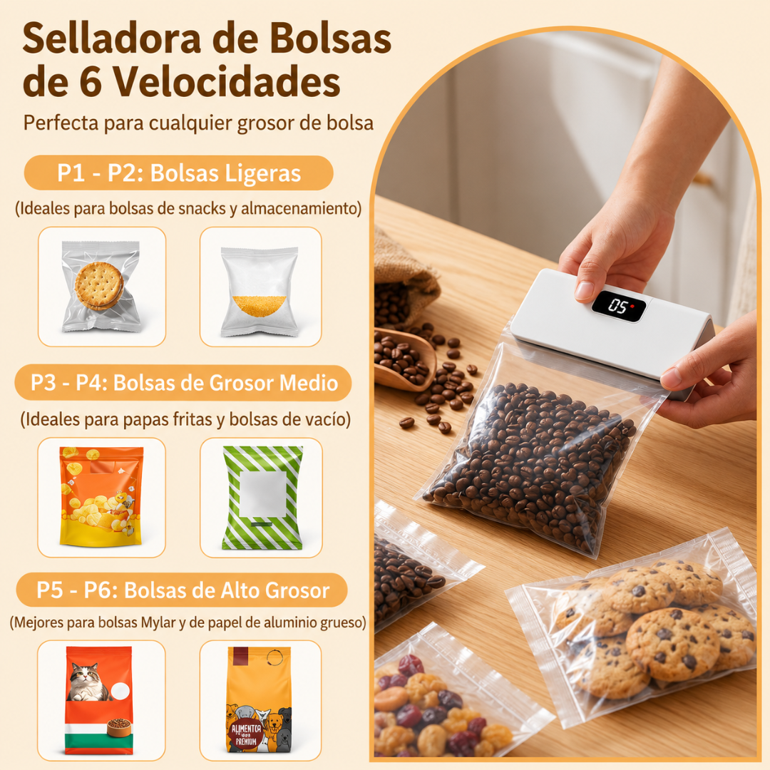 Sellador Térmico Portátil para Bolsas